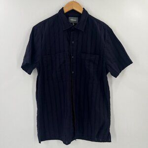 Bonobos Medium Tailored‎ Shirt Blue Woven Texture Summer Resort Smart Casual